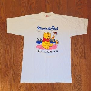Winnie the Pooh Bahamas Souvenir Tee Retro 90s Kidcore Island Beach Summer NWOT